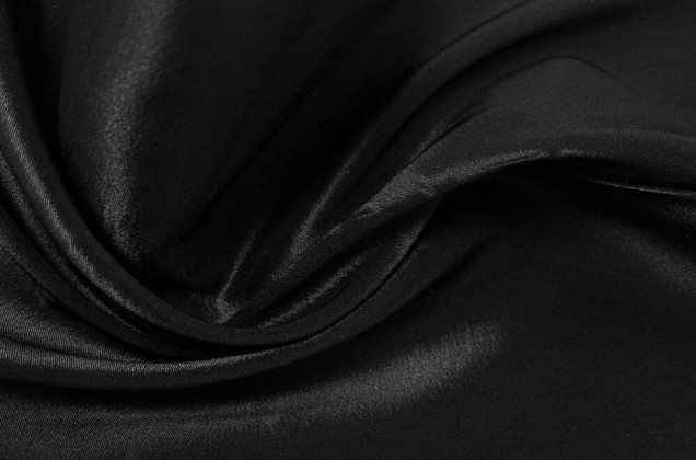 Свадебный сатин матовый AKSOY, черный, 160 см, Турция