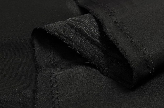 Свадебный сатин матовый AKSOY, черный, 160 см, Турция 1