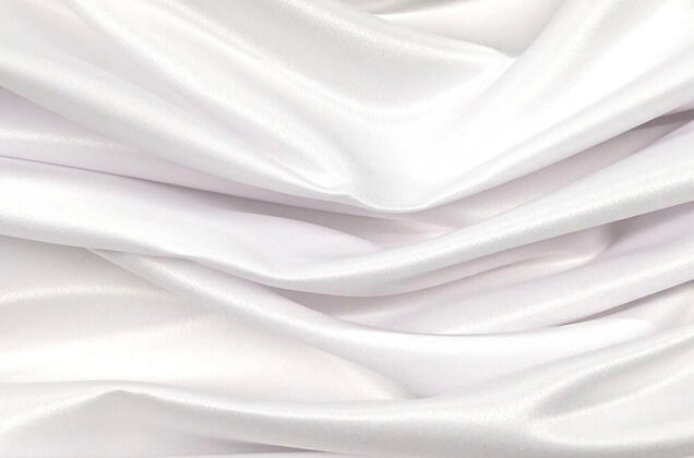 Свадебный сатин матовый AKSOY, холодный белый, 160 см, Турция 1