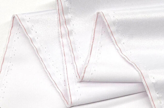 Свадебный сатин матовый AKSOY, холодный белый, 160 см, Турция 3