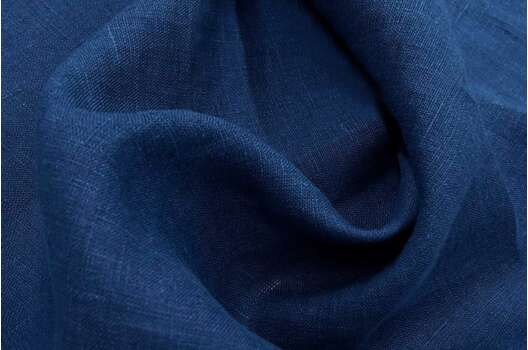 Лен костюмный с эффектом мятости 4С33 (369), темно-синий