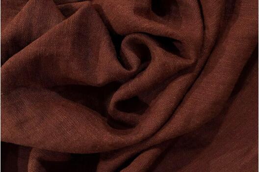 Лен с вискозой костюмный 20С161 (2227) эффект мятости, шоколадный