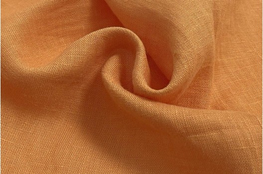Лен костюмный с эффектом мятости 4С33 (1250), оранжевый