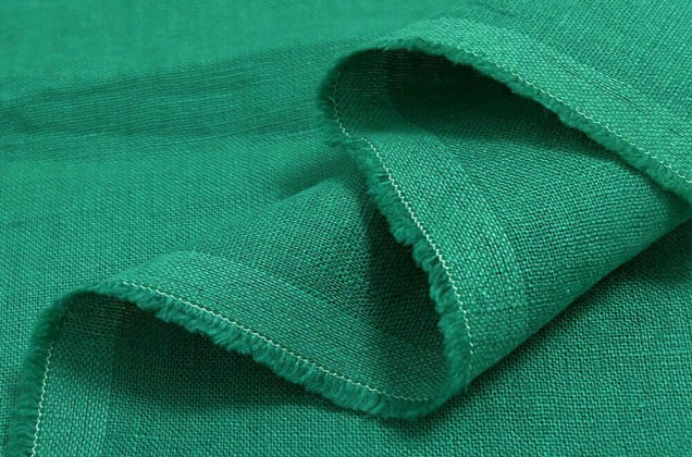 Лен костюмный с эффектом мятости 4С33 (385), зеленый 2