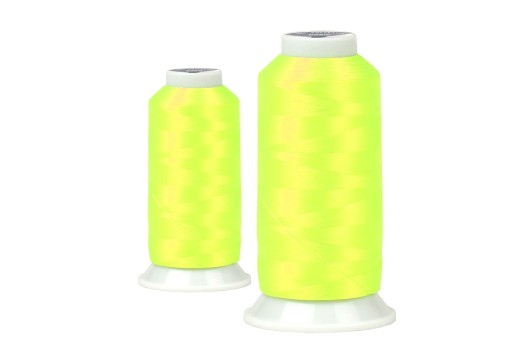 Нитки швейные текстурированные MAXag basic некрученые 150D/1 (5000м), лимонный неон (627)