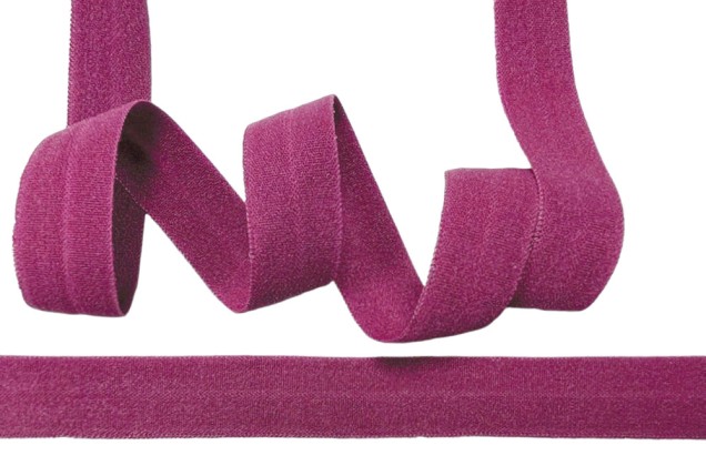 Резинка бельевая окантовочная матовая 15 мм, розовый рубин