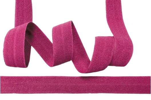 Резинка бельевая окантовочная матовая 15 мм, розовый рубин