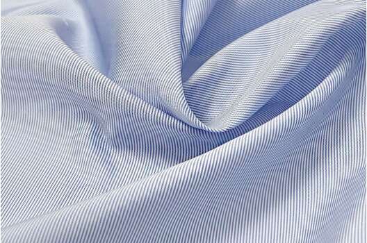 Ткань подкладочная (FT-185), Мелкая голубая полоска