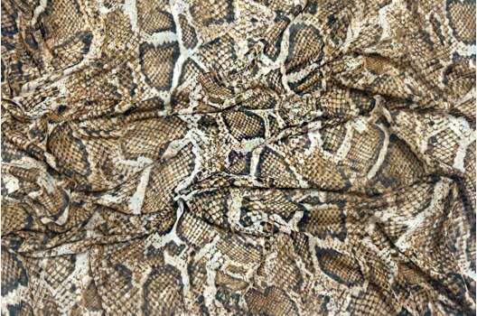 Сетка стрейч принтованная, Питон светло-коричневый, 140 см