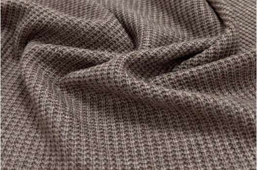 Вязаный трикотаж с вискозой, кофейный
