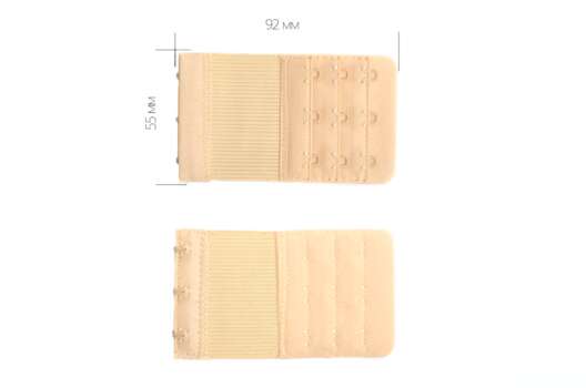 Удлинитель для бюстгальтера на 3 крючка, бежевый, 55 мм