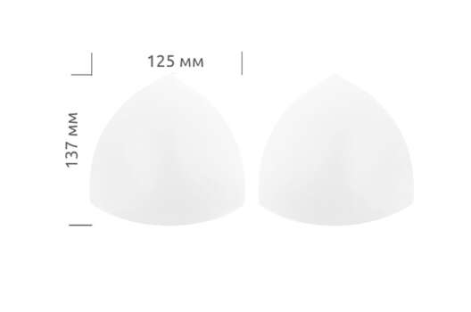 Чашечки корсетные с равномерным наполнением, р 14, треугольные белые