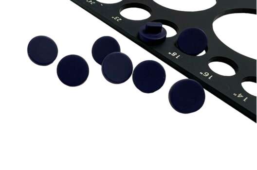 Пуговица пластиковая на ножке K-33, темно-синяя, 11.5 мм