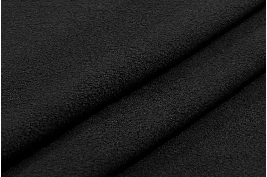 Флис подкладочный односторонний, черный (58172)