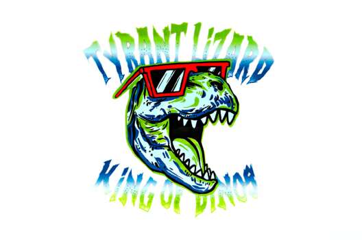 Термонаклейка Дино Рекс в очках, 14х15 см