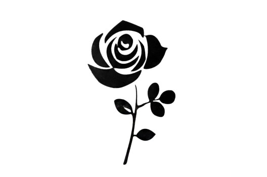 Термонаклейка флуоресцентная, Роза, 7.2х 12 см