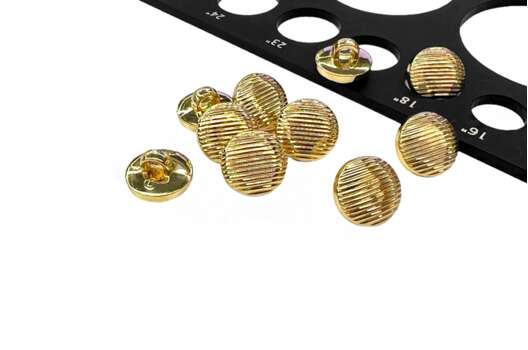 Пуговица пластиковая на ножке RB Z-90, золото, 11.5 мм