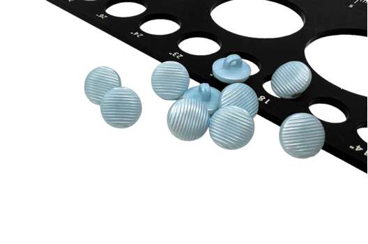 Пуговица пластиковая на ножке RB Z-90, голубая, 11.5 мм