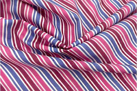 Рубашечная поливискоза, Полоска бордовая микс