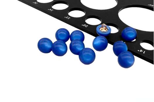 Пуговица пластиковая на ножке CN 2806, синяя, 10 мм