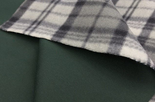 Курточная ткань на флисе, зеленый 3
