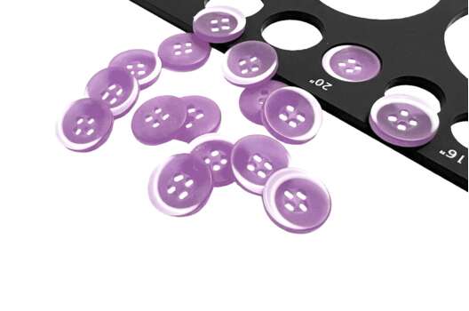 Пуговица пластик CN2828, 4 прокола, сиреневая, 12.5 мм