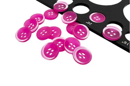 Пуговица пластик CN2828, 4 прокола, малиновая, 12.5 мм