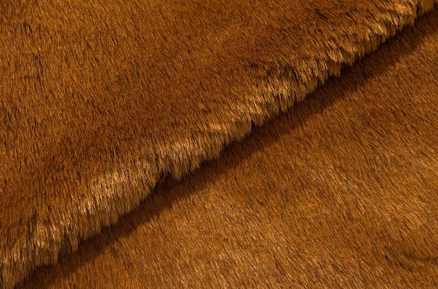 Мех искусственный средневорсовый, коричневый (ИС2301-2АД3) 1