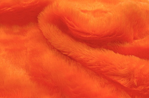Мех искусственный средневорсовый, ярко-оранжевый (ИС-226-2СМ) 2