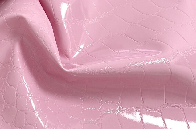 Мебельная экокожа Крокодил, светло-розовая, Турция