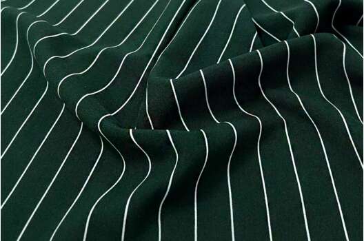 Штапель, Мелкая полоска белая на темно-зеленом, Турция