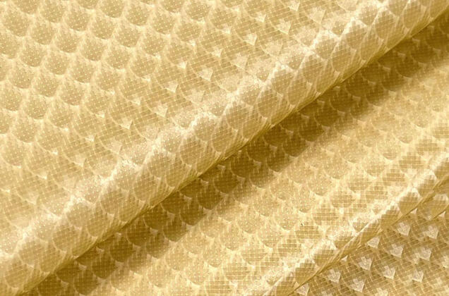 Мебельная экокожа рефлектив KANDELA, золотистая, Турция