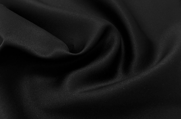 Свадебный сатин матовый AKSOY, черный, 300 см, Турция