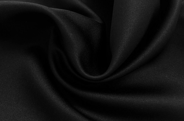 Свадебный сатин матовый AKSOY, черный, 300 см, Турция 1