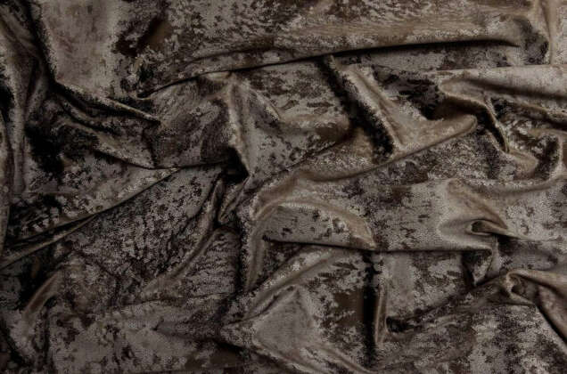 Бархат для штор мраморный, горький шоколад (12), Китай