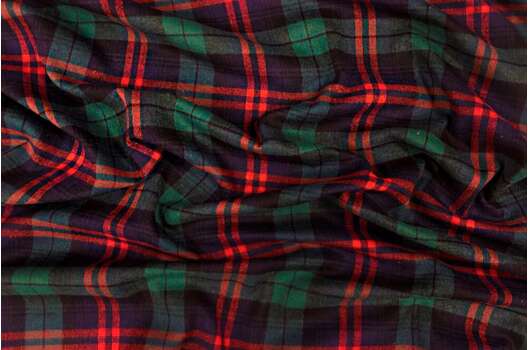 Рубашечная фланель, Клетка темно-зеленая (Т549), 145 см