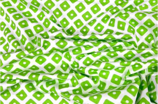 Польский хлопок, Салатовые ромбики, 160 см