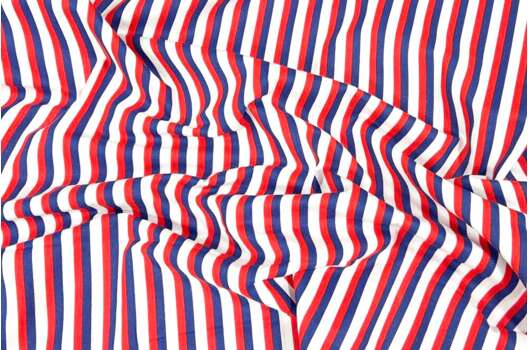 Польский хлопок, Красно-синяя полоска, 160 см