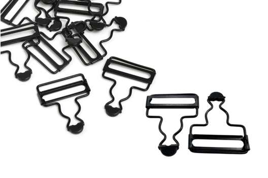 Застежка для комбинезона металлическая, оксид, 38 мм