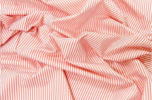 Рубашечный хлопок, Полоска 2 мм пудровая, Польша