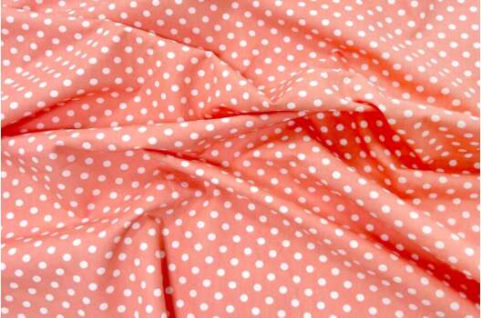 Рубашечный хлопок, Горошек на пудровом, Польша