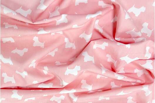 Рубашечный хлопок, Песики на пудровом, Польша