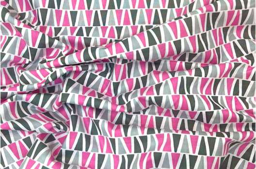 Польский хлопок, Серо-розовые пирамидки, 160 см