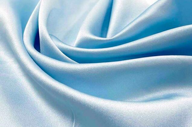 Свадебный сатин с лайкрой GIZIA, светло-голубой, Турция