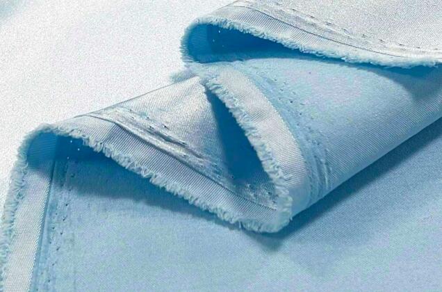 Свадебный сатин с лайкрой GIZIA, светло-голубой, Турция 1