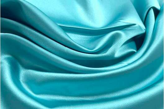 Свадебный сатин с лайкрой GIZIA, ярко-голубой, Турция