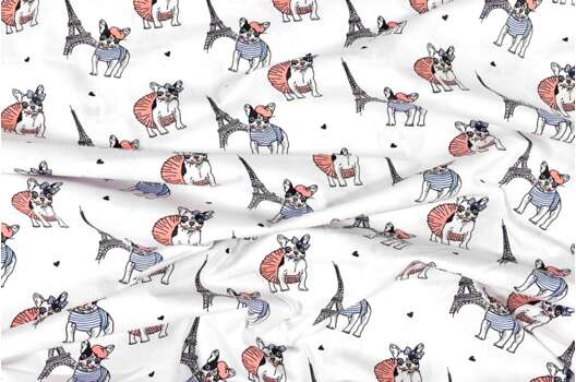 Польский хлопок, Бульдожки в Париже, 160 см