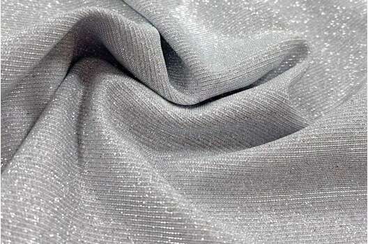 Трикотаж с глиттером MIRACLE, серебро