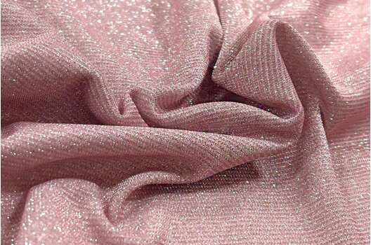 Трикотаж с глиттером MIRACLE, розовый