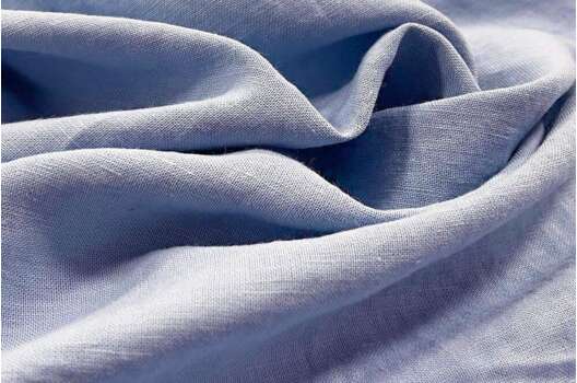 Лен с вискозой костюмный 20С161 (1840) эффект мятости, голубой